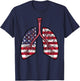 Cool Respiratory Therapy Men Women US Flag Patriotic RT T-Shirt - T-Shirt | Navy