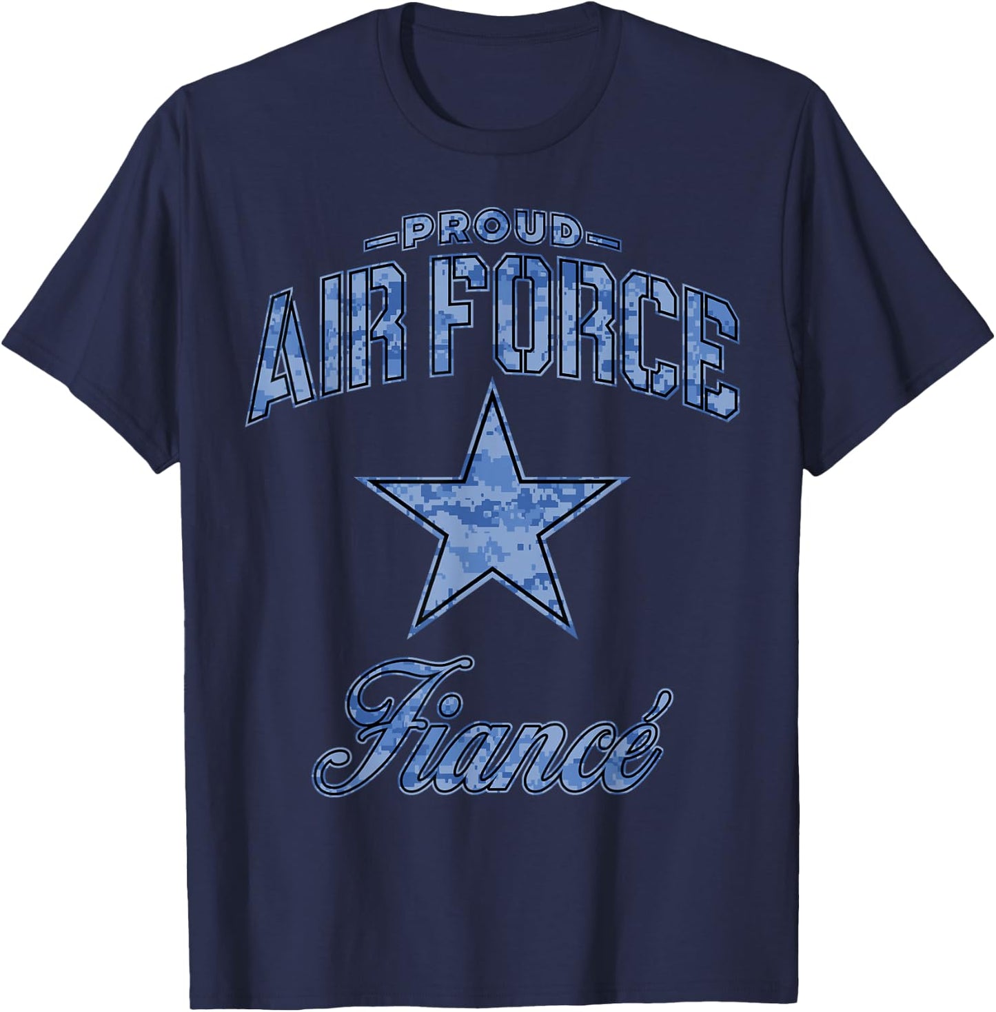 Air Force Fiance Shirt (Camo) T-Shirt - T-Shirt | Navy