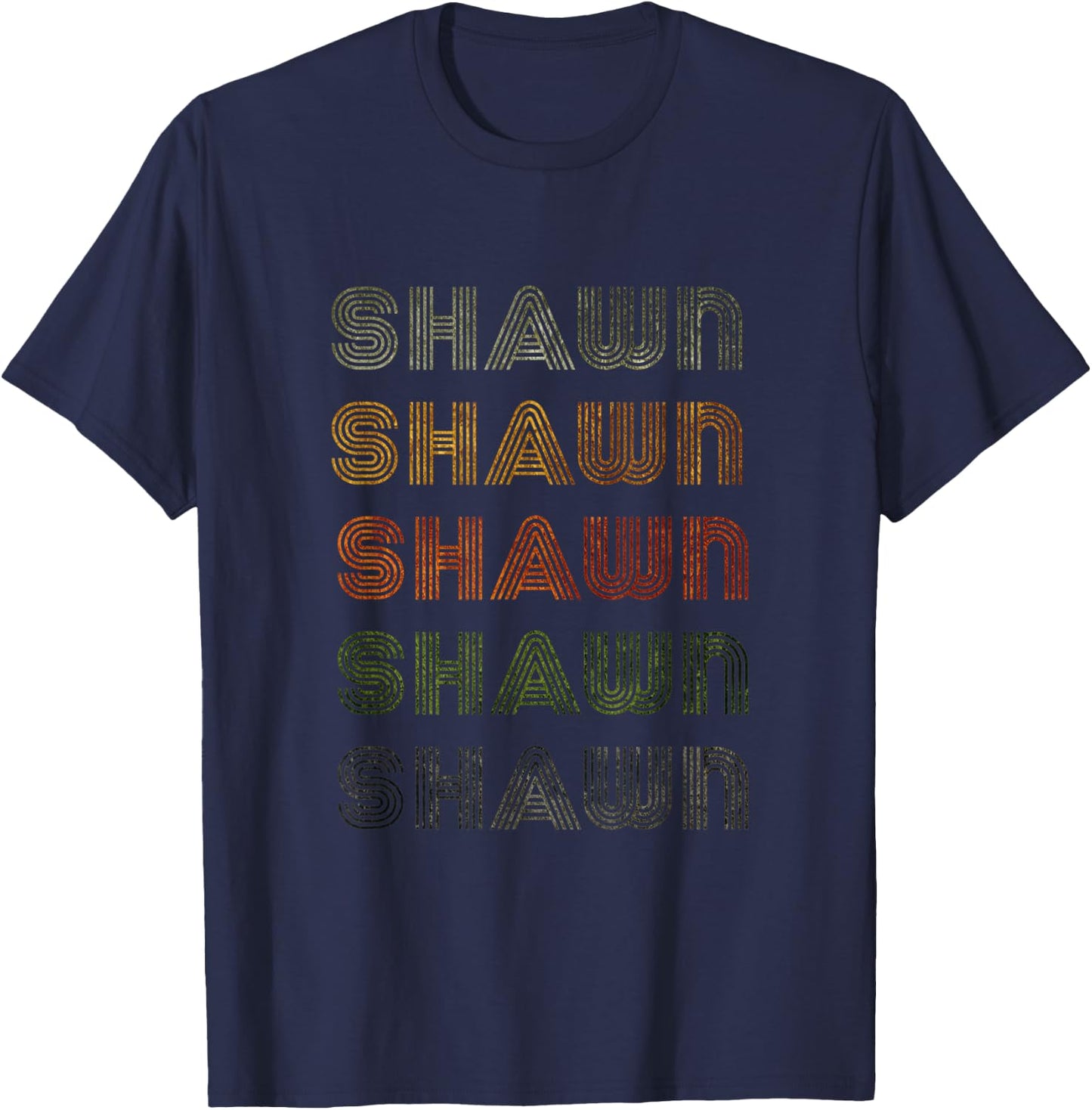 Love Heart Shawn Grunge/Vintage Style Black Shawn T-Shirt - T-Shirt | Navy