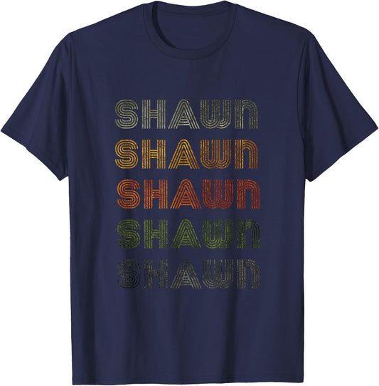 Love Heart Shawn Grunge/Vintage Style Black Shawn T-Shirt - T-Shirt | Navy