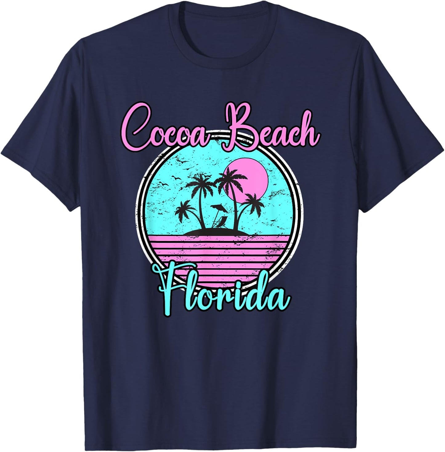 Cocoa Beach Florida Beach Travel Souvenir Men Women Girls Kids T-Shirt - T-Shirt | Navy