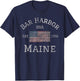 Bar Harbor Maine USA American Flag Established ME Vintage T-Shirt - T-Shirt | Navy