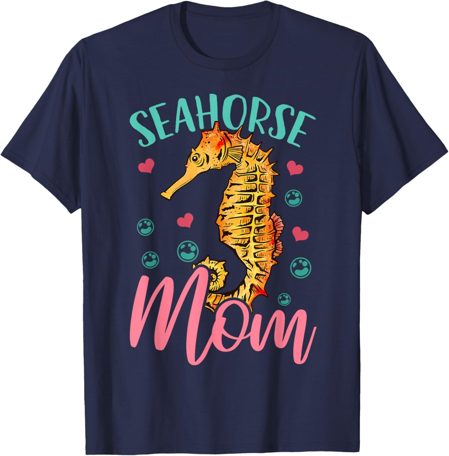 Seahorse Mom T-Shirt - T-Shirt | Navy