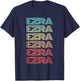 First Name EZRA Boy Retro Personalized Birthday Father Son T-Shirt - T-Shirt | Navy