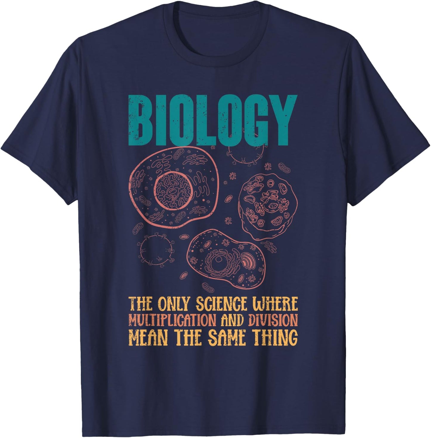 Division und Multiplication meinen das gleiche Lustiges Bio T-Shirt - T-Shirt | Navy