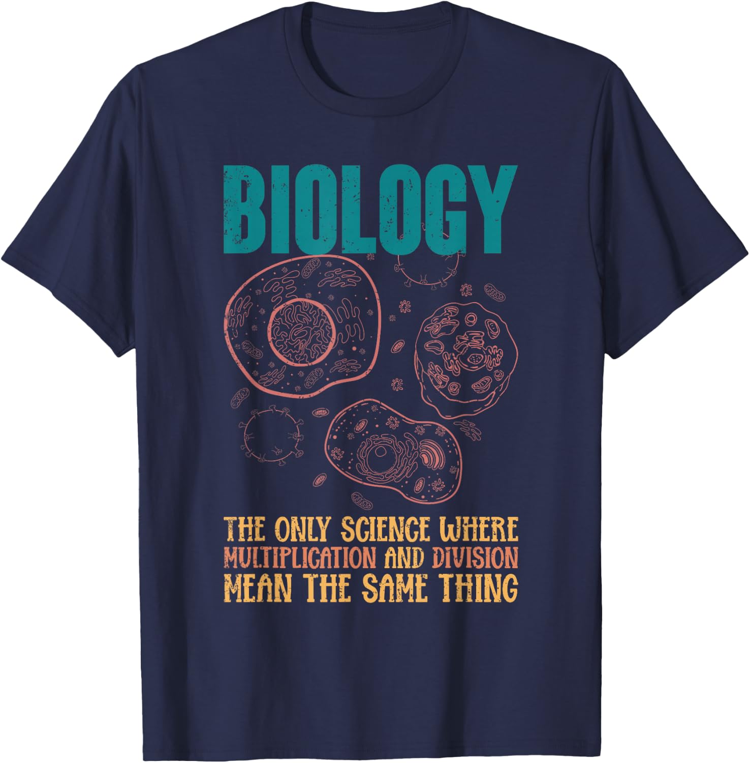Division und Multiplication meinen das gleiche Lustiges Bio T-Shirt - T-Shirt | Navy