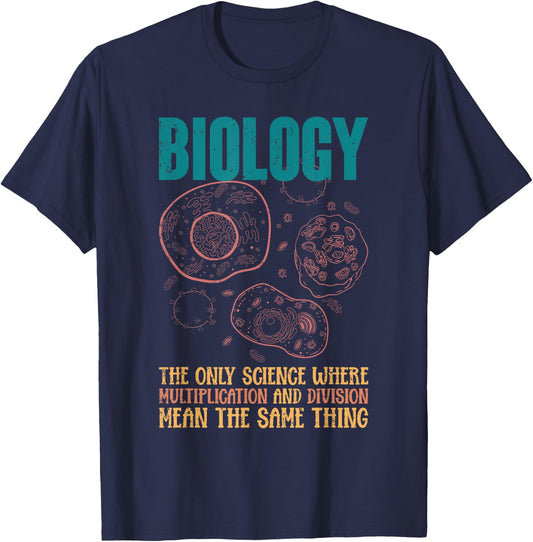 Division und Multiplication meinen das gleiche Lustiges Bio T-Shirt - T-Shirt | Navy
