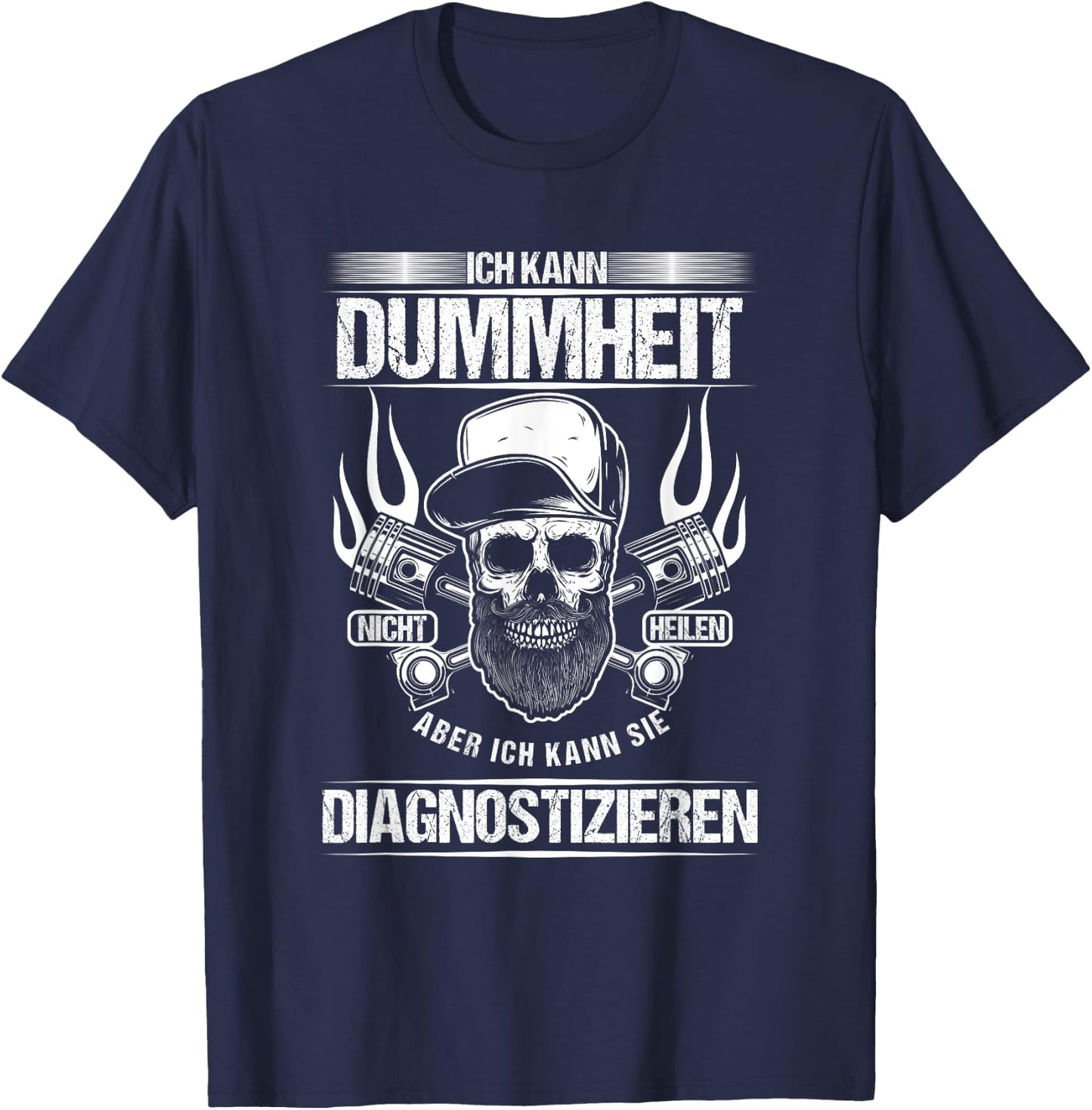 Car Mechanic Stupidity Diagnostic Workshop Gift T-Shirt - T-Shirt | Navy