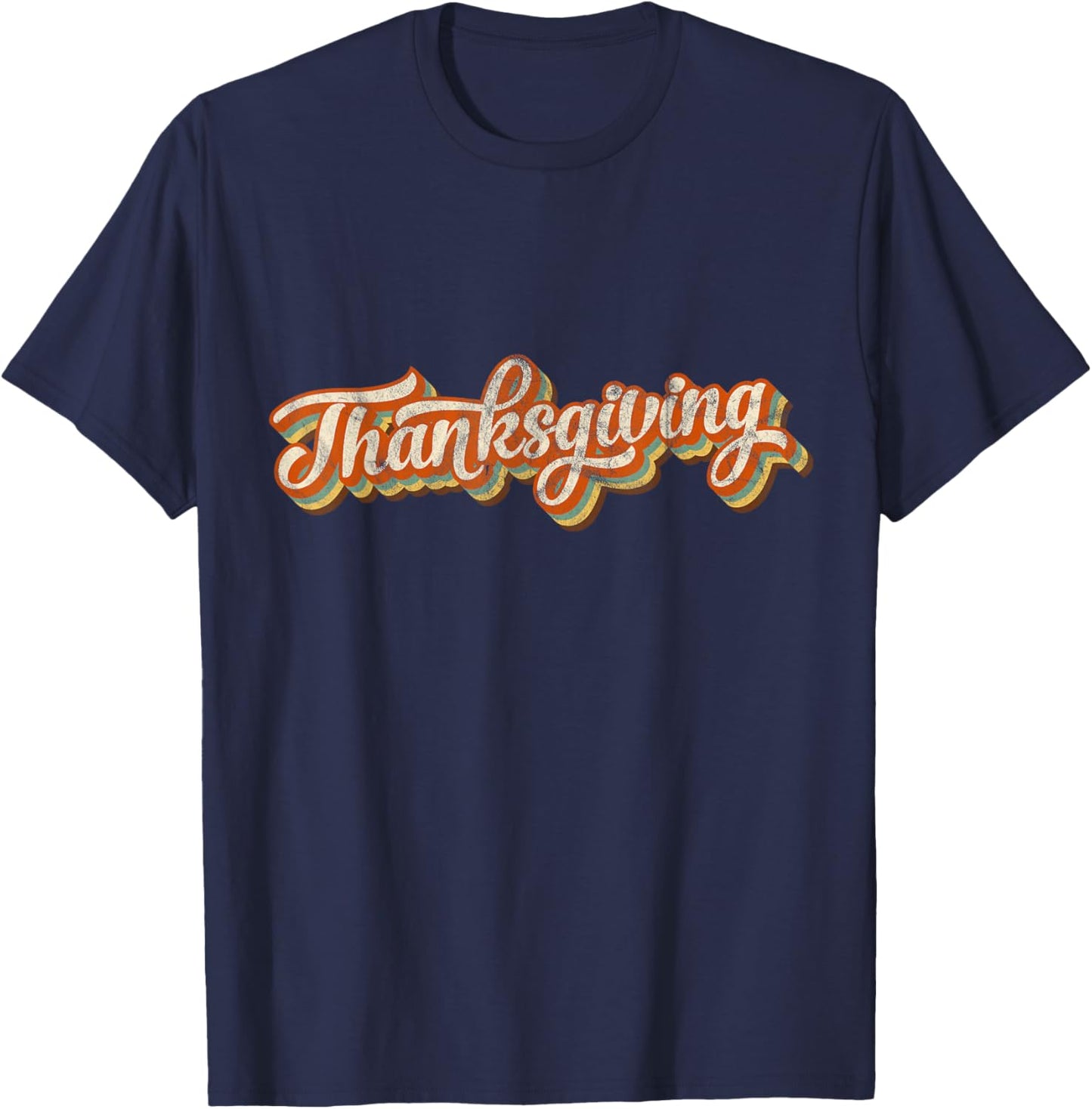 Vintage Thanksgiving Gift Turkey Leg Day Costume Piligrim T-Shirt - T-Shirt | Navy