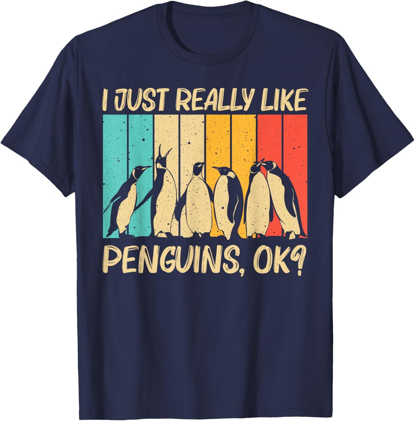 Cool Penguin Design Women Emperor Penguin Bird Lover T-Shirt - T-Shirt | Navy
