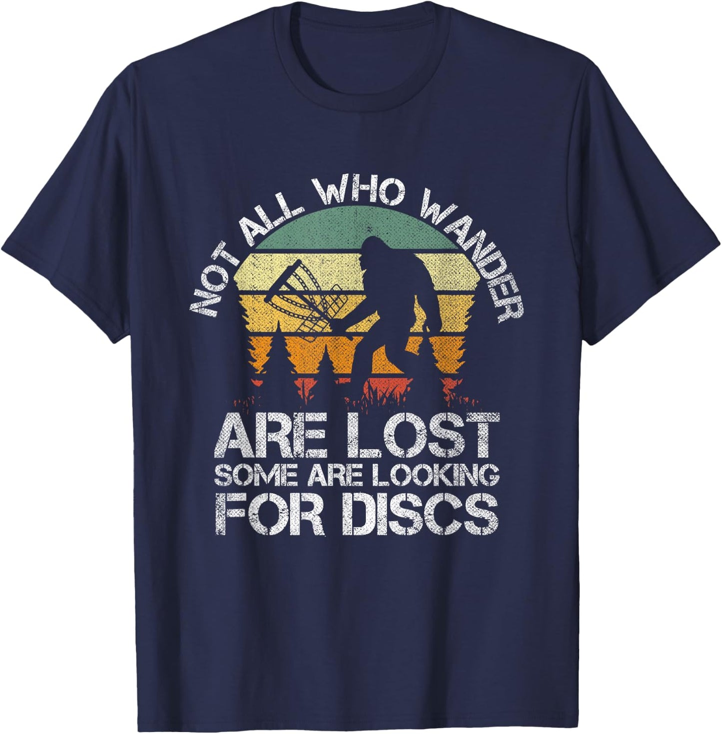 Disc Golf Funny Bigfoot Women Apparel T-Shirt - T-Shirt | Navy