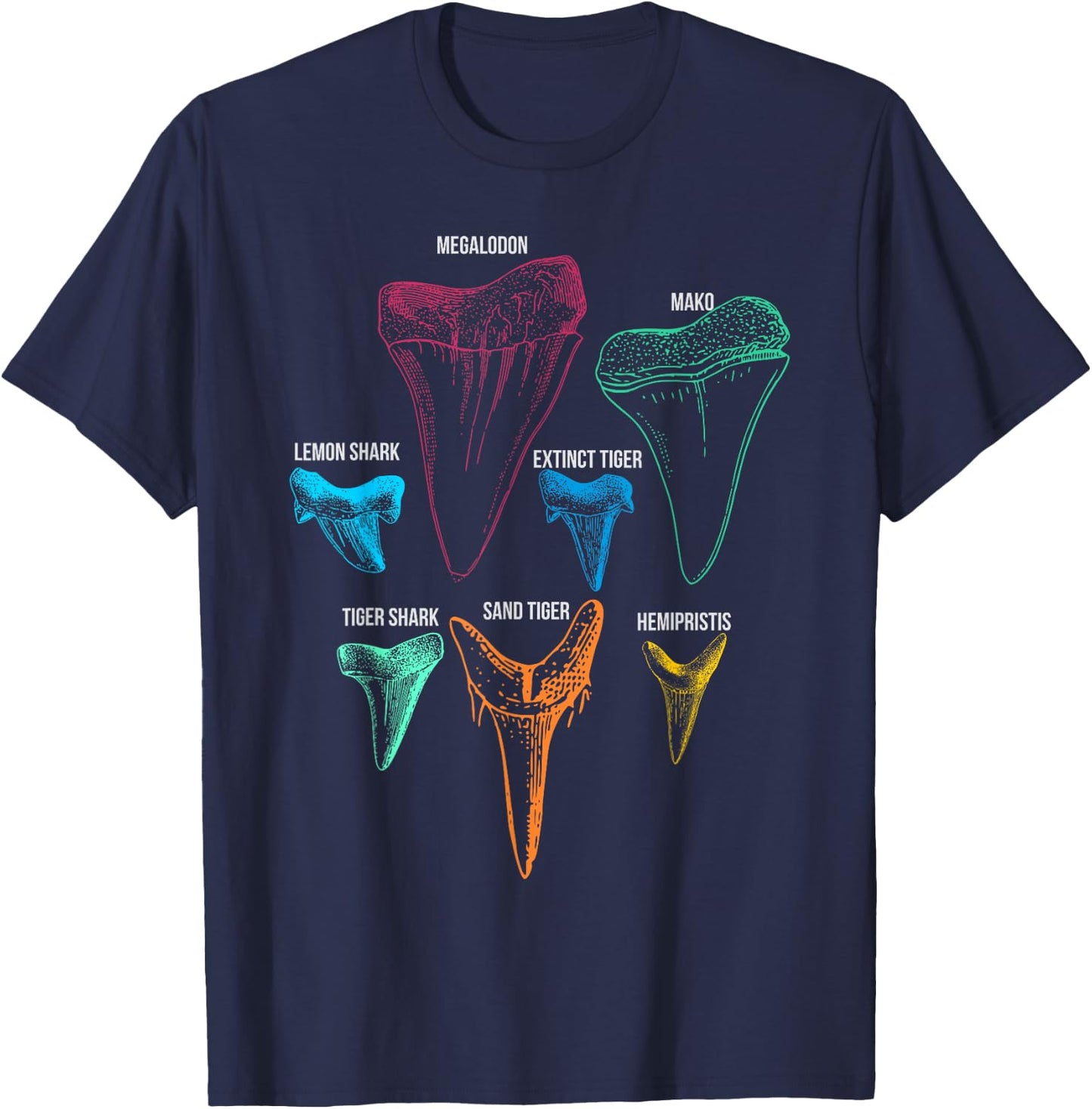 Shark Tooth Hunting Identity Key T Shirt T-Shirt - T-Shirt | Navy