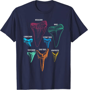 Shark Tooth Hunting Identity Key T Shirt T-Shirt - T-Shirt | Navy