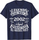 23rd Birthday Vintage Legends Born in 2002 23 Years Old T-Shirt - T-Shirt | Navy