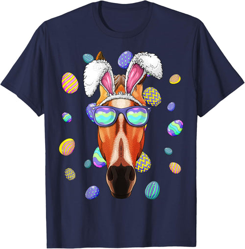 Horse Easter Bunny Ears Funny Easter Eggs Hunting