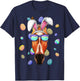 Horse Easter Bunny Ears Funny Easter Eggs Hunting T-Shirt - T-Shirt | Navy