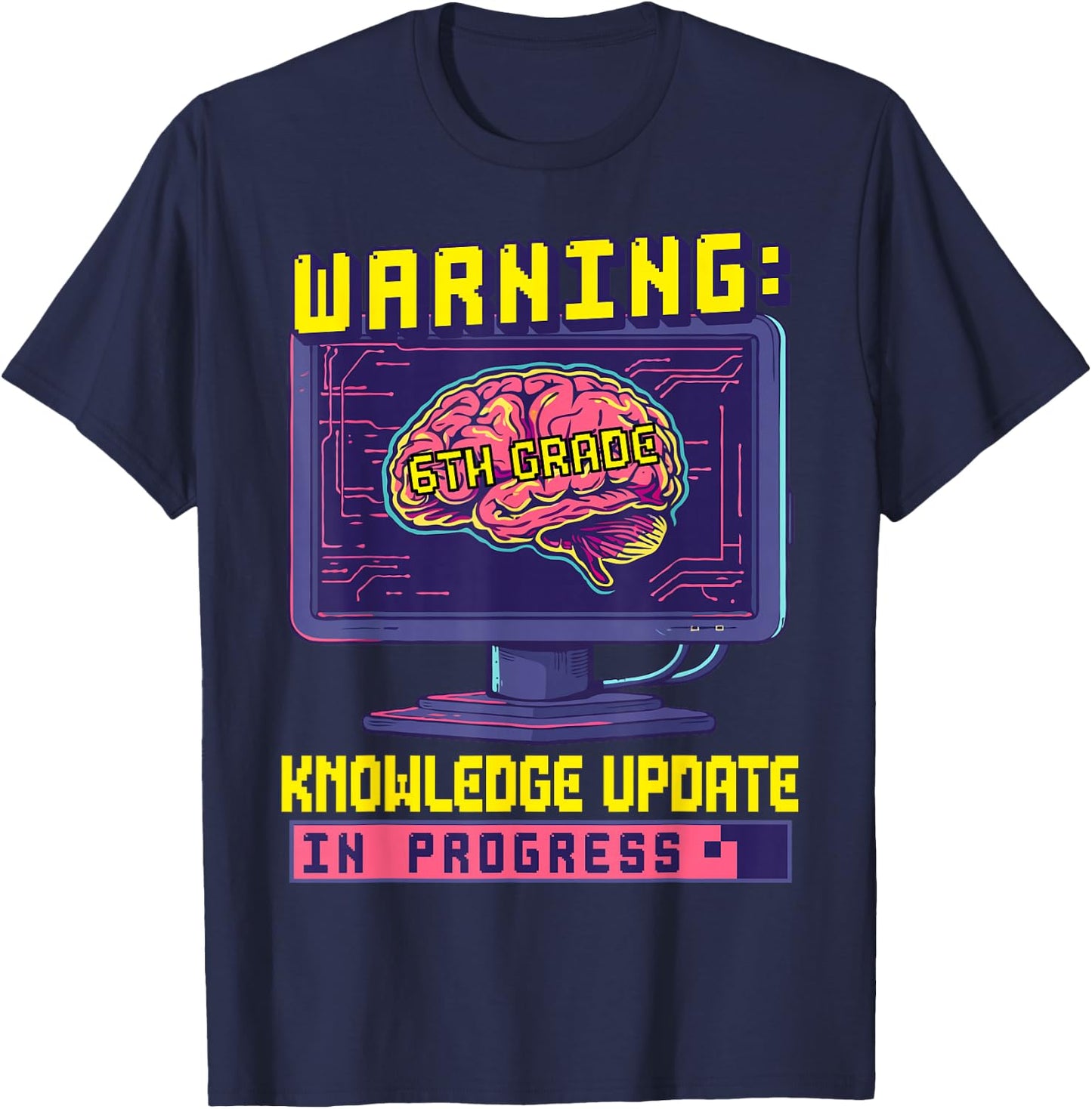 6th Grade Back To School Sixth Grade Smart Boys Computer T-Shirt - T-Shirt | Navy
