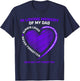 In Memory Of Dad Shirts Remembrance Heaven I Miss My Father T-Shirt - T-Shirt | Navy