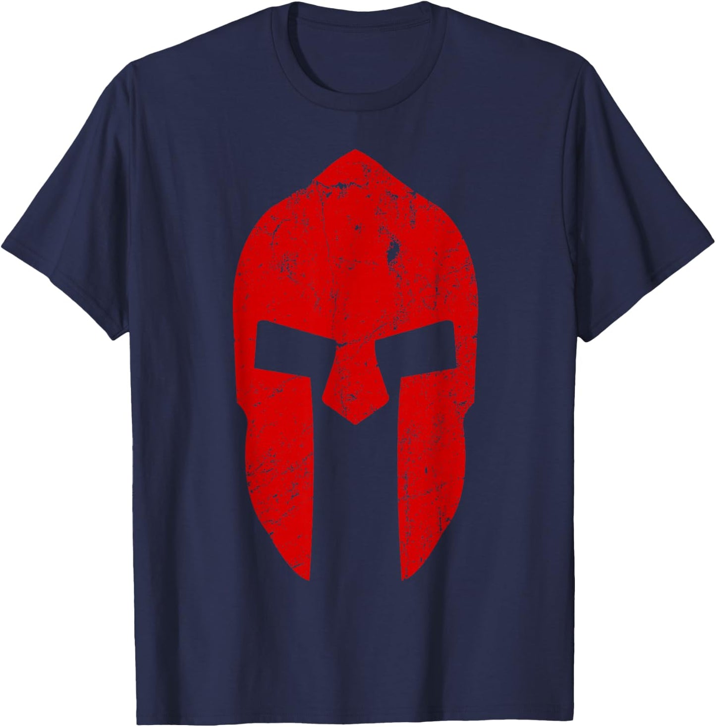 Spartan Warrior Helmet Gym Motivation Sparta Ancient Greece T-Shirt - T-Shirt | Navy