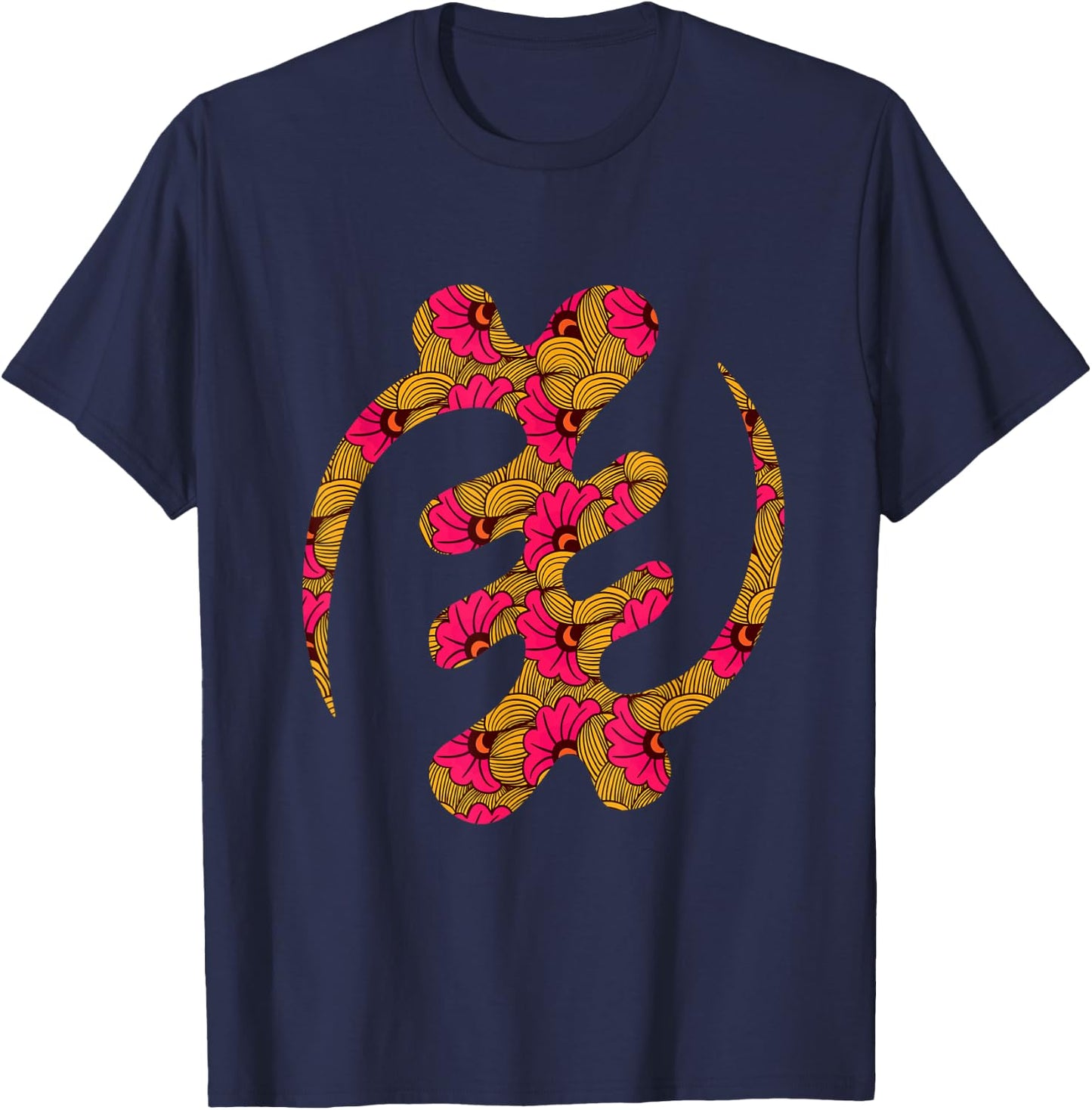 Gye Nyame Adinkra Pan-Africanism African Symbol T-Shirt - T-Shirt | Navy