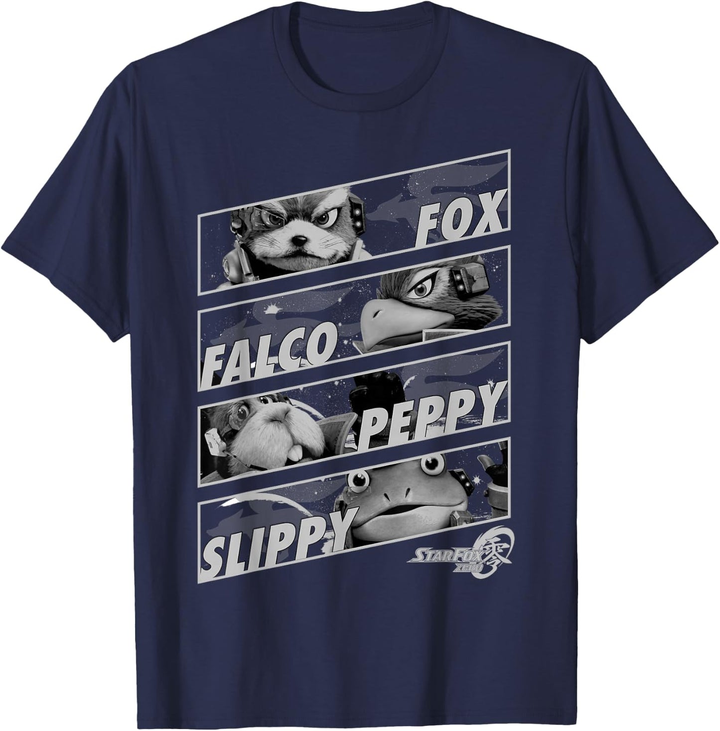 Star Fox Zero Tilted Team Group Shot Graphic T-Shirt - T-Shirt | Navy