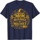Mom Manager of Mischief Mother's Day Magical Mom Halloween T-Shirt - T-Shirt | Navy
