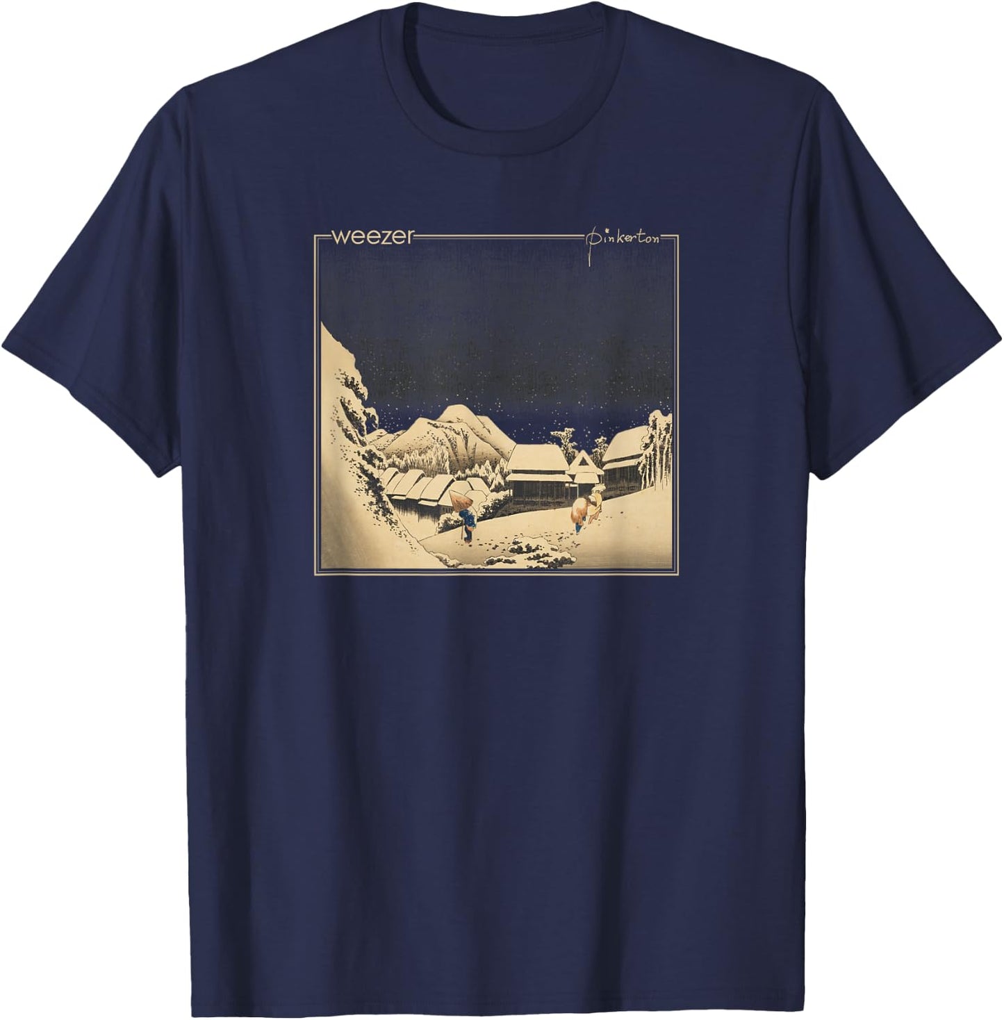 Weezer Classic Fit Black - Pinkerton Album Cover T-Shirt - T-Shirt | Navy