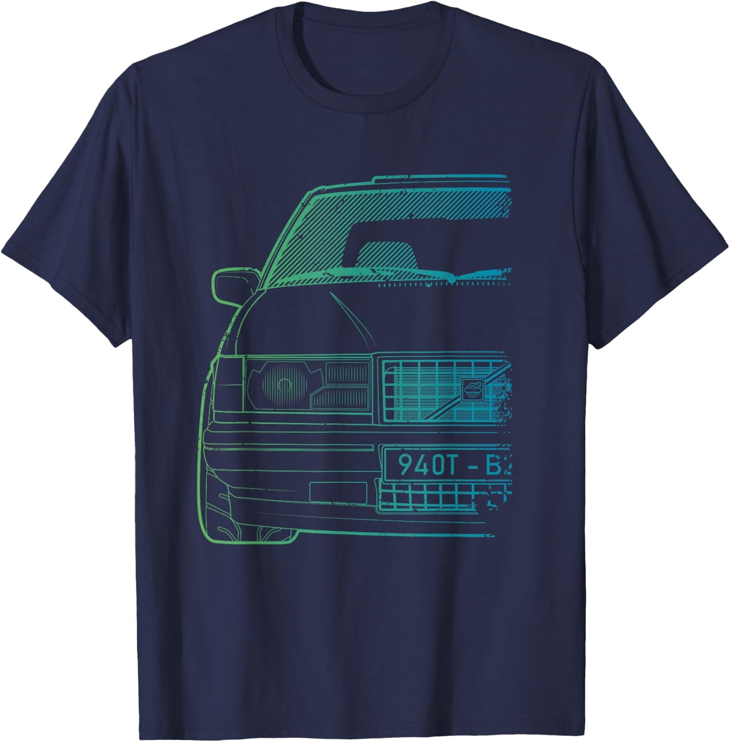 Vintage Racing 940 Turbo Green T-Shirt - T-Shirt | Navy