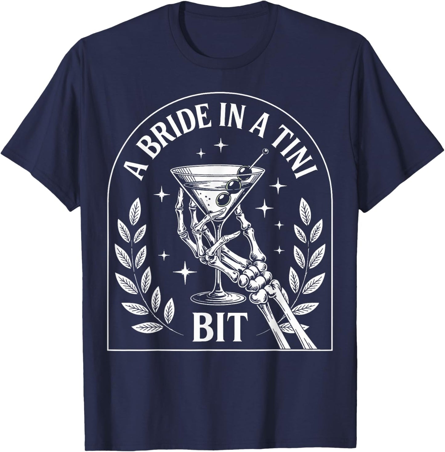 A Bride In A Tini Bit T-Shirt - T-Shirt | Navy