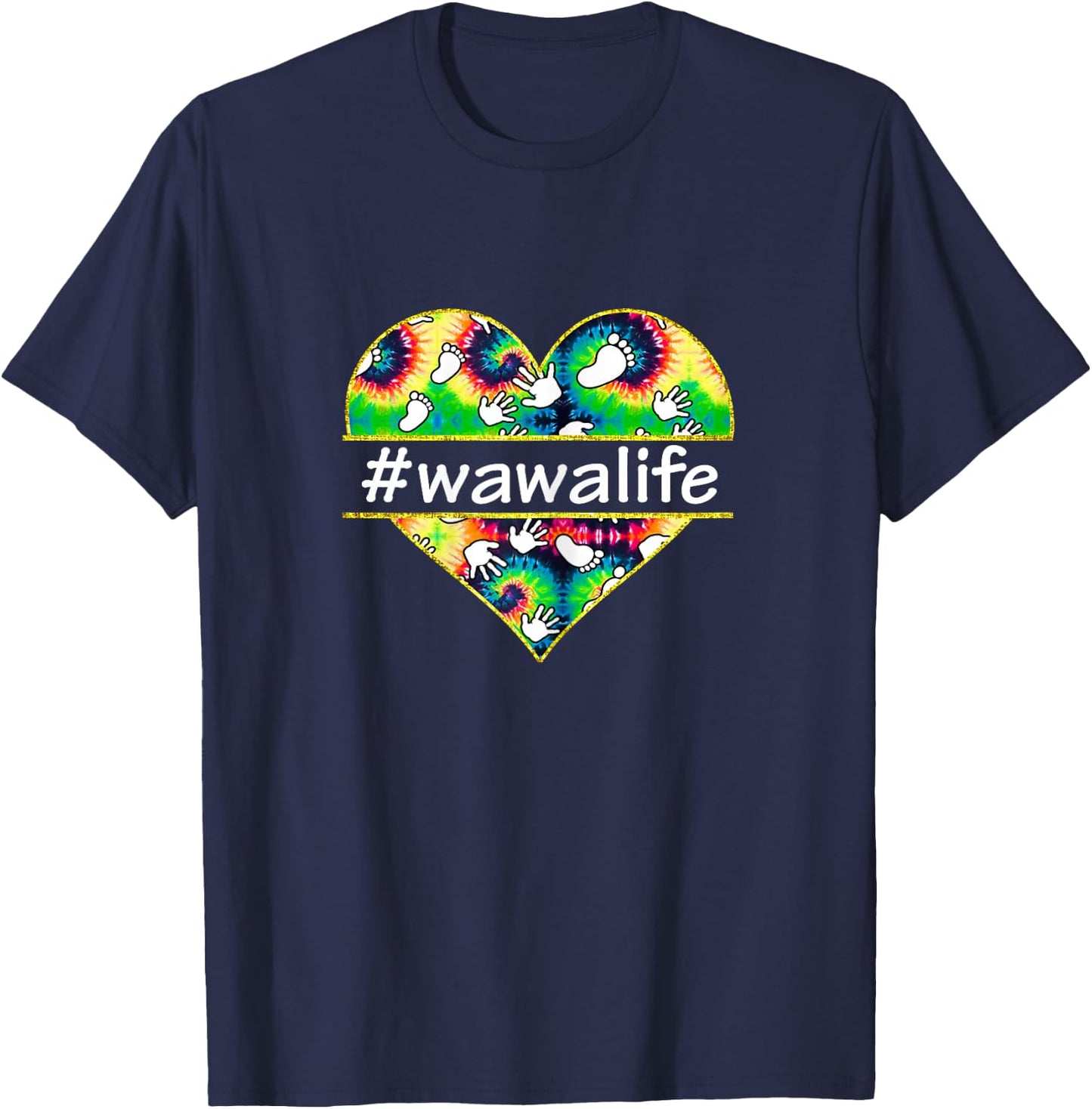 Love WaWa Life - Grandma Heart T-Shirt - T-Shirt | Navy