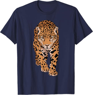 Cool Jaguar with powerful look with his beautiful eyes. T-Shirt - T-Shirt | Navy