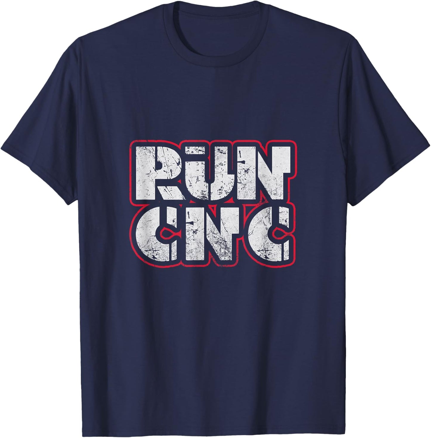 CNC Machinist Run CNC Machining Programming Distressed T-Shirt - T-Shirt | Navy