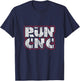 CNC Machinist Run CNC Machining Programming Distressed T-Shirt - T-Shirt | Navy
