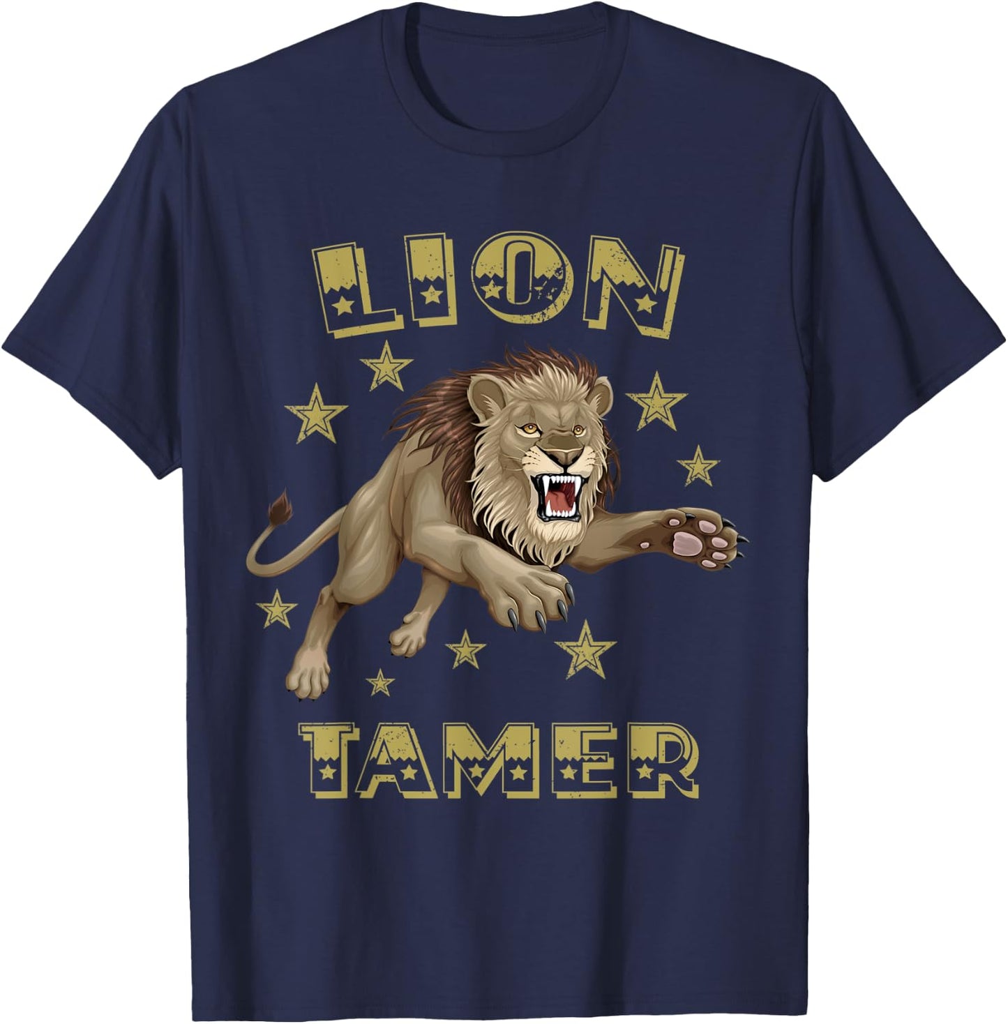 Lion Tamer Carnival Costume Theme Circus Staff Party Vintage T-Shirt - T-Shirt | Navy