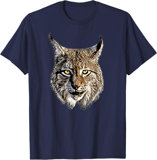 Lynx cool predator wilderness animal T-Shirt - T-Shirt | Navy