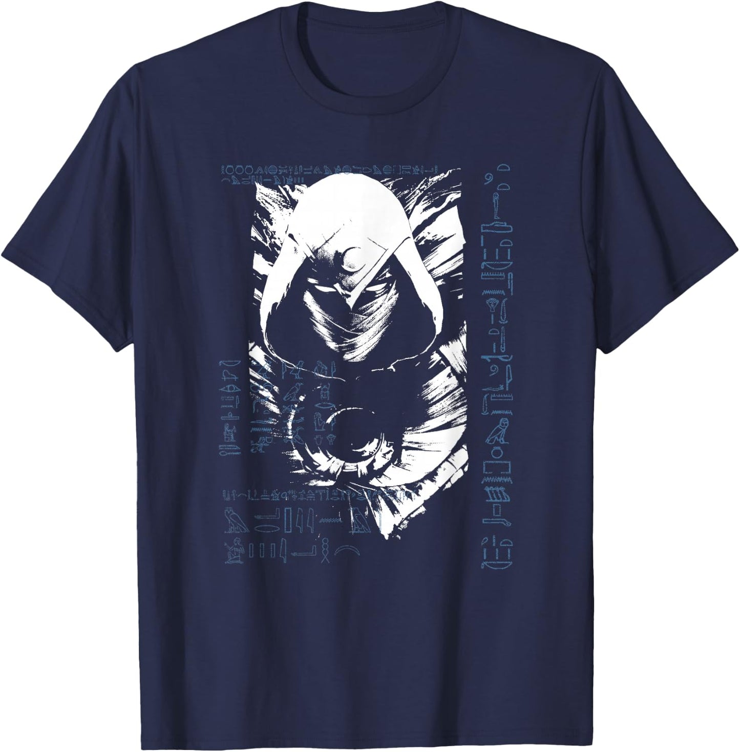 Marvel Moon Knight Grunge Glyph Poster T-Shirt - T-Shirt | Navy