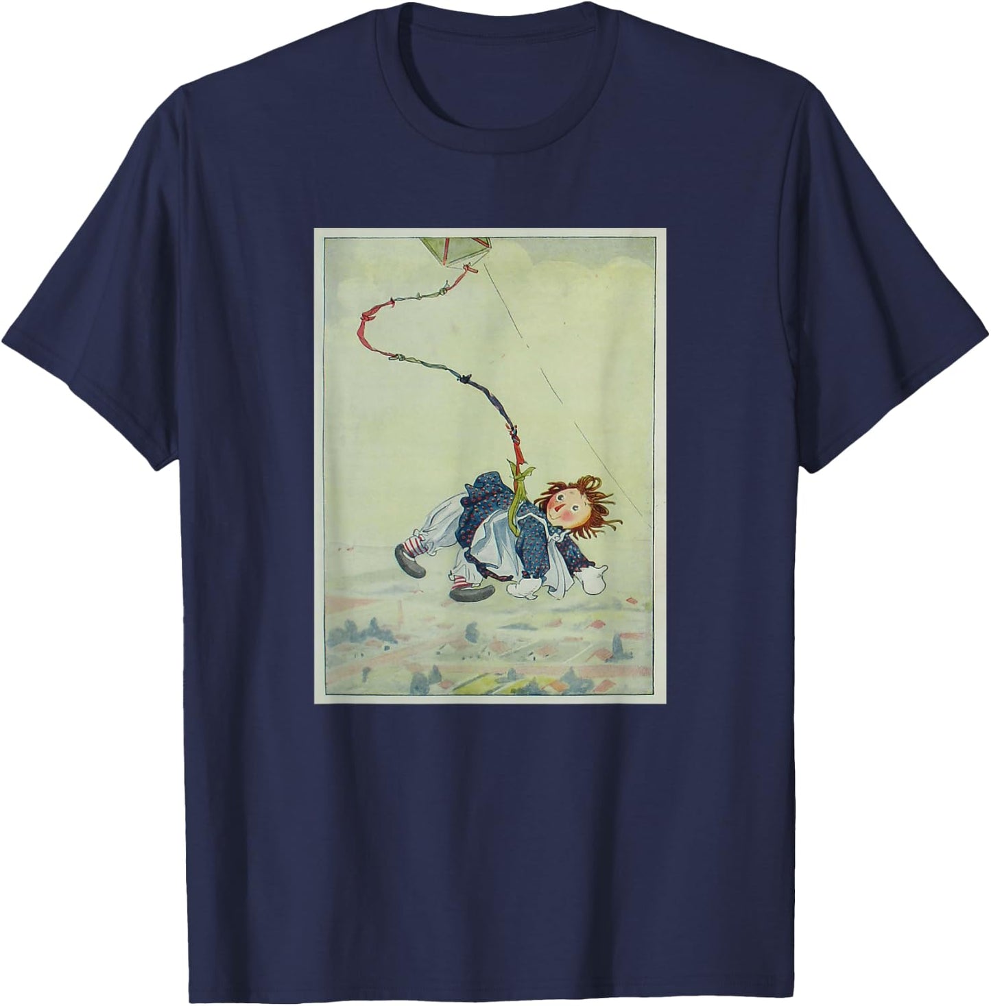 Raggedy Ann Hanging from a Kite (1918) T-Shirt - T-Shirt | Navy