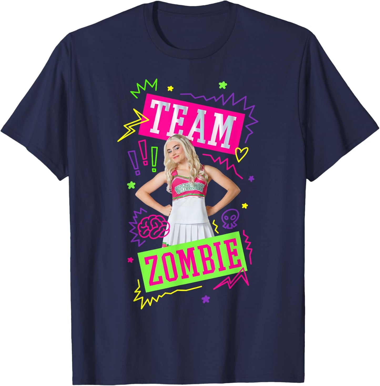 Disney Zombies Addison Team Zombies Poster T-Shirt - T-Shirt | Navy
