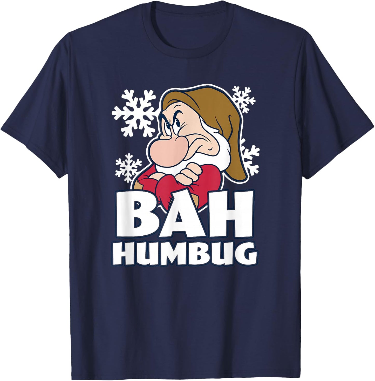 Disney Snow White & The Seven Dwarfs Christmas Grumpy Humbug T-Shirt - T-Shirt | Navy