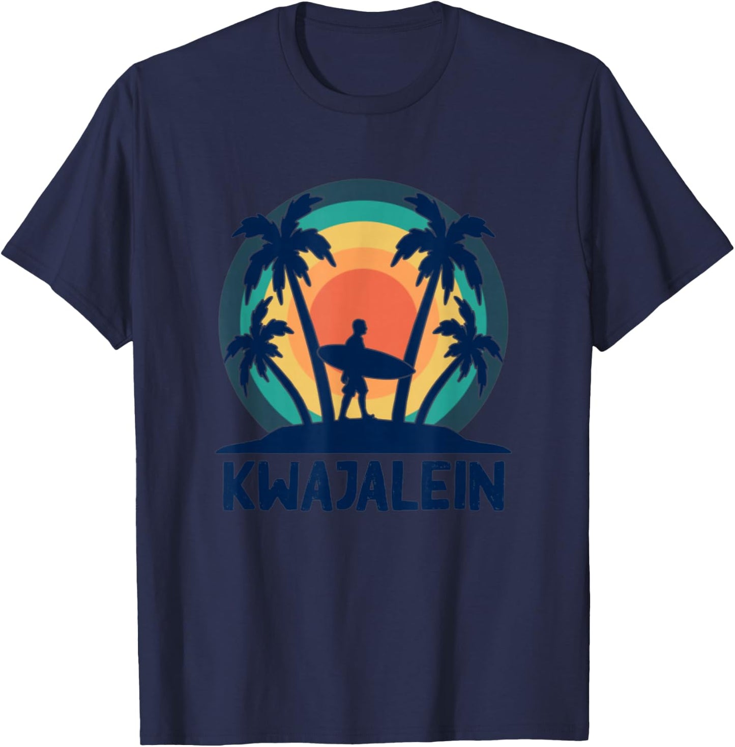 Kwajalein Marshall Islands Kwaj Surfing Emon Beach Diving T-Shirt - T-Shirt | Navy