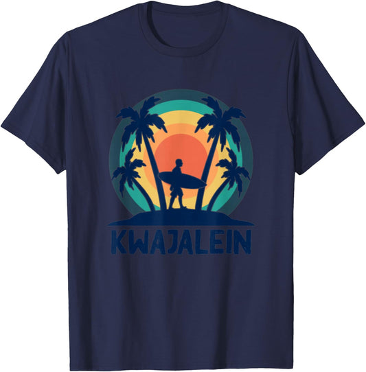 Kwajalein Marshall Islands Kwaj Surfing Emon Beach Diving T-Shirt - T-Shirt | Navy
