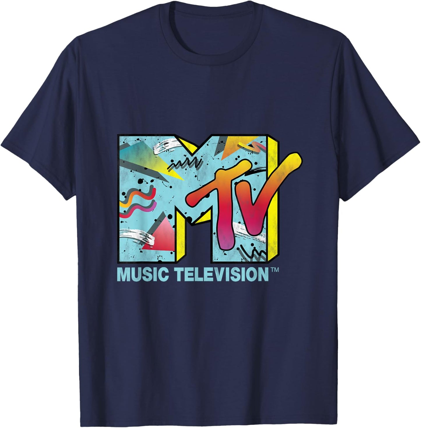 Classic MTV Logo 80s style T- Shirts T-Shirt - T-Shirt | Navy