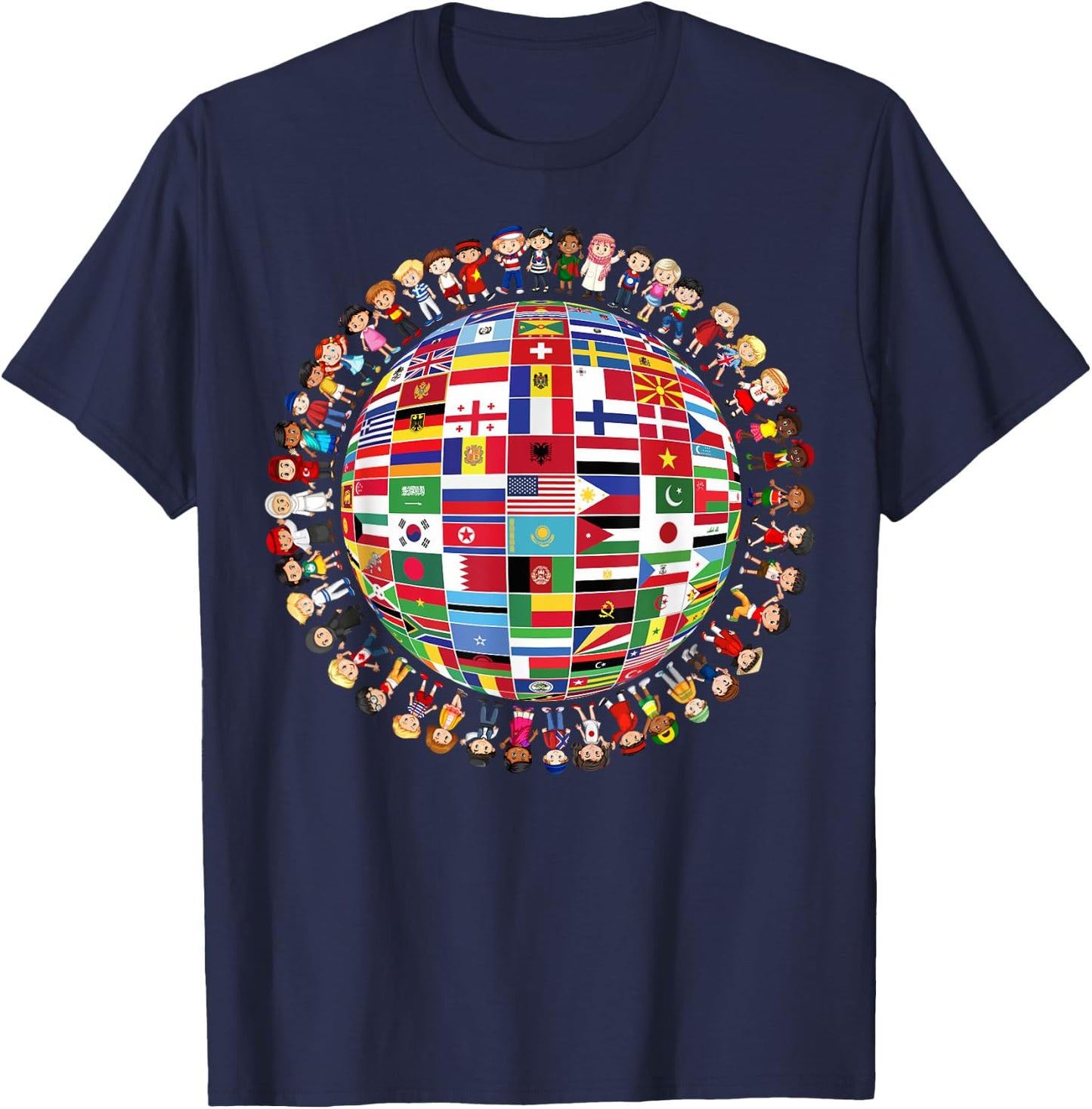 World Peace International Day Of Peace National Flags T-Shirt - T-Shirt | Navy