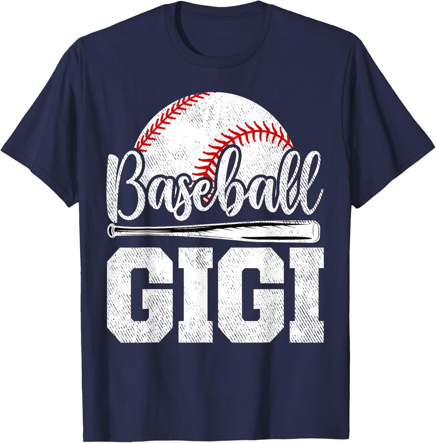 Baseball Gigi Baseball Player Game Day Mother's Day T-Shirt - T-Shirt | Navy