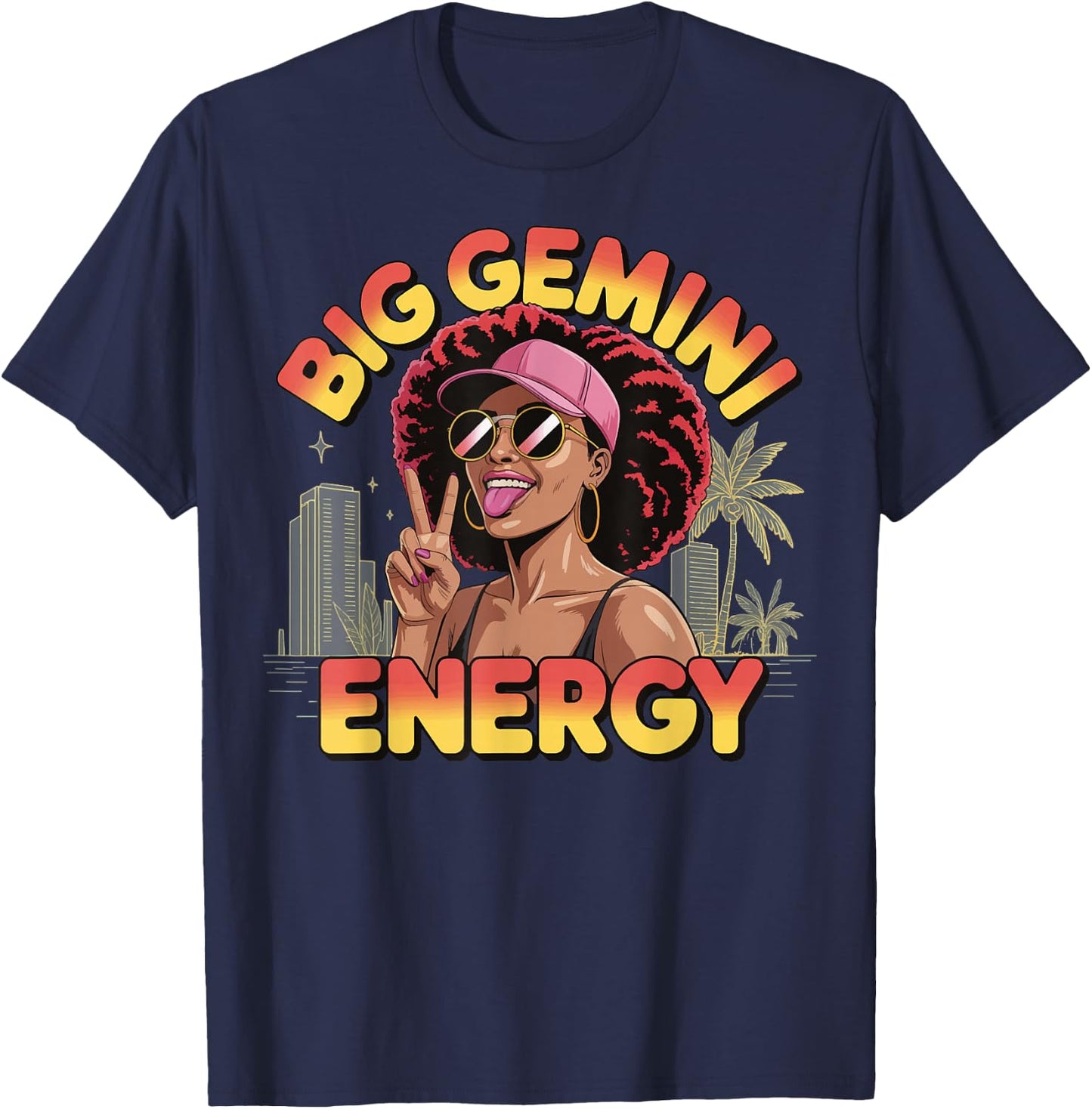 Big Gemini Energy T-Shirt - T-Shirt | Navy