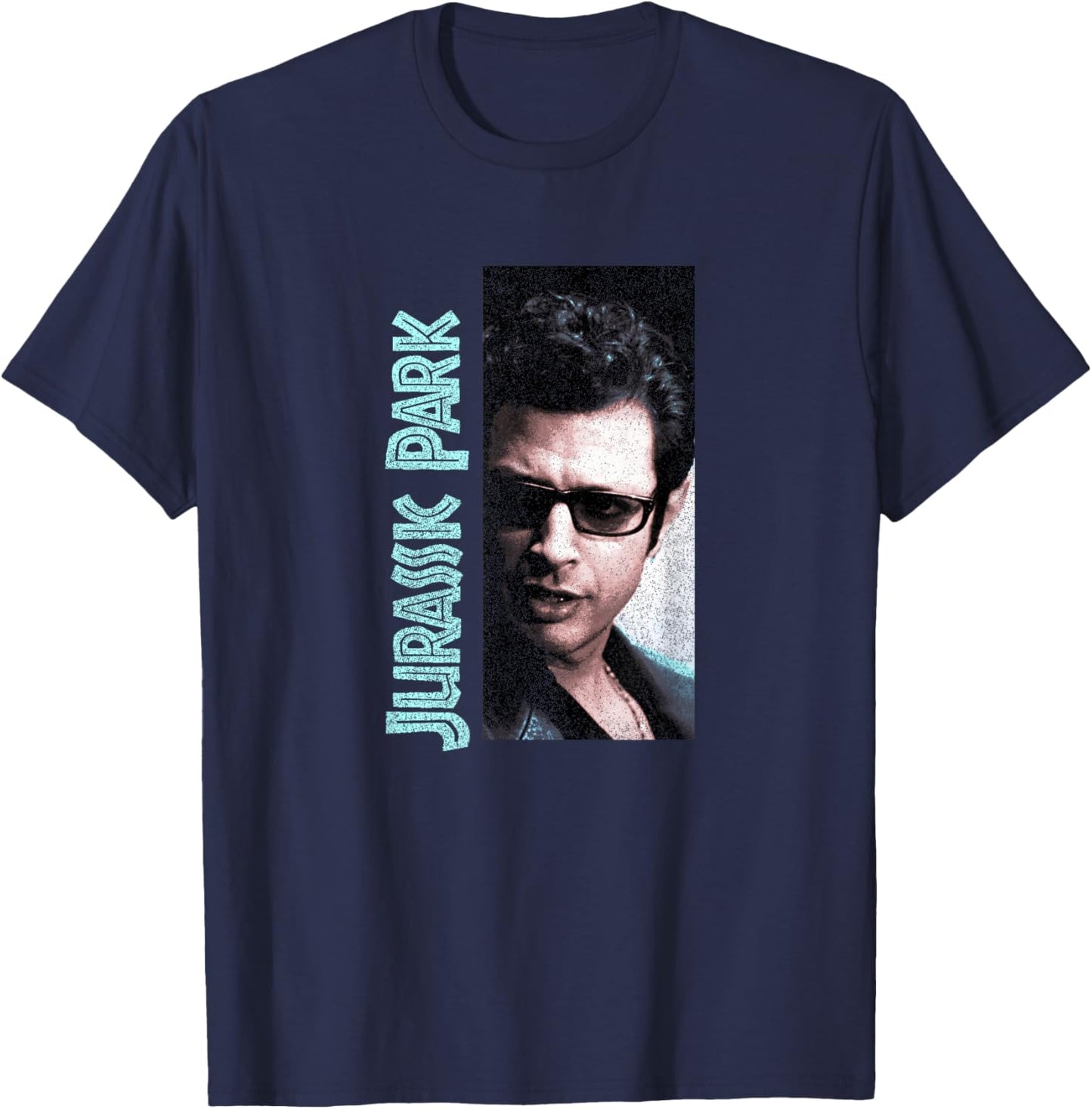 Jurassic Park Ian Malcolm Side Shocked Sunglasses Stare T-Shirt - T-Shirt | Navy