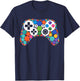 Funny Gaming Controller Polka Dot Video Gamers Dot Day Boys T-Shirt - T-Shirt | Navy