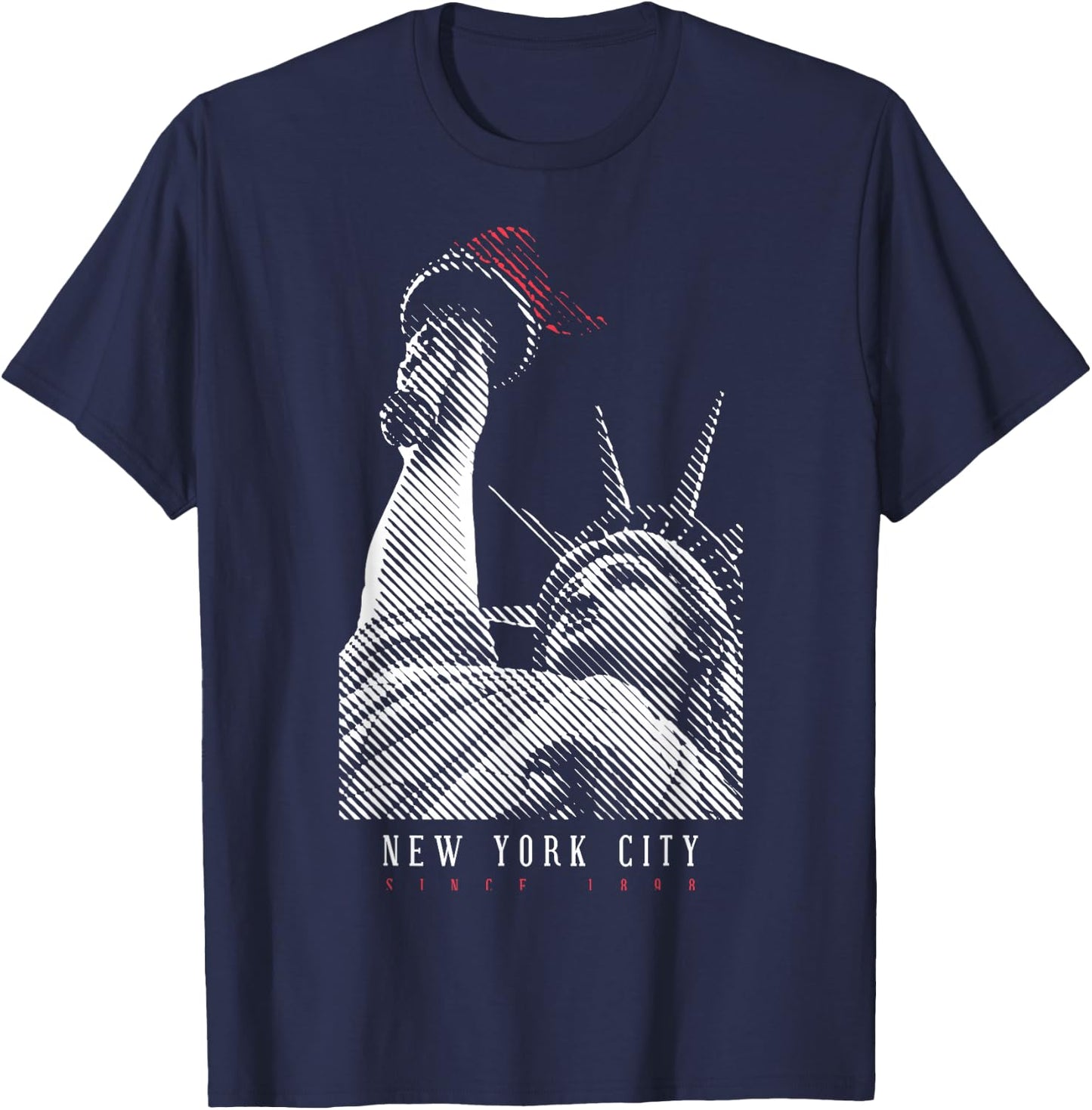 Statue of Liberty New York City NYC NY USA America Souvenir T-Shirt - T-Shirt | Navy