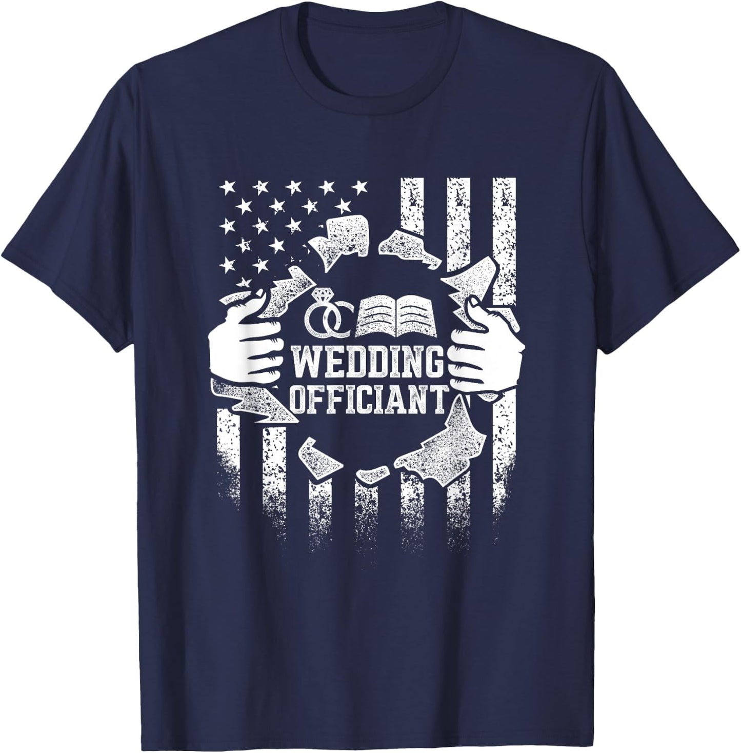 Wedding Officiant Ceremony Internet Ordained Minister Gift T-Shirt - T-Shirt | Navy