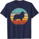 Sheltie Shetland Sheepdog Retro Vintage 60s 70s Sunset Dog T-Shirt - T-Shirt | Navy